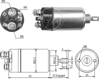 ZM ZM2629 - Тягове реле, стартер autocars.com.ua