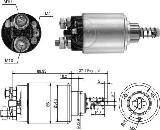 ZM ZM-2639 - Тягове реле, стартер autocars.com.ua