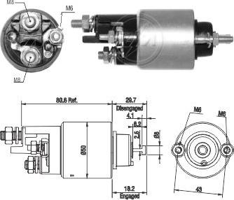 ZM ZM2708 - Тягове реле, стартер autocars.com.ua