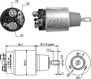 ZM ZM2775 - Тяговое реле, стартер avtokuzovplus.com.ua