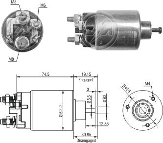 ZM ZM 2-860 - Тягове реле, стартер autocars.com.ua