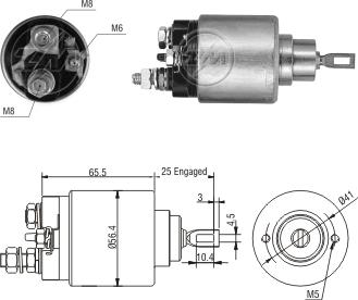 ZM ZM 2-974 - Тягове реле, стартер autocars.com.ua