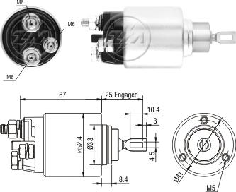 ZM ZM3381 - Тягове реле, стартер autocars.com.ua