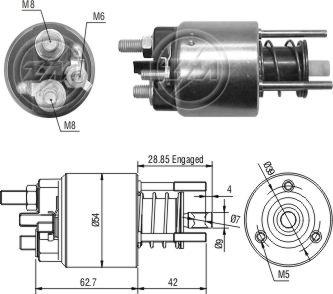 ZM ZM-3395 - Тягове реле, стартер autocars.com.ua