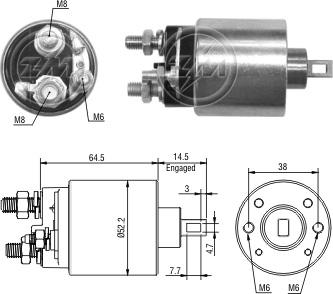 ZM ZM 3-484 - Тяговое реле, стартер avtokuzovplus.com.ua