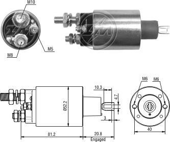 ZM ZM 3-485 - Тягове реле, стартер autocars.com.ua