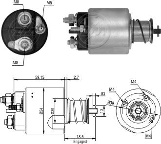 ZM ZM3492 - Тягове реле, стартер autocars.com.ua