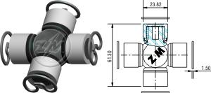 ZM ZM 35.001.02 - Карданний шарнір з хрестовиною autocars.com.ua