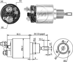 ZM ZM-3674 - Тягове реле, стартер autocars.com.ua