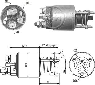 ZM ZM-4395 - Тягове реле, стартер autocars.com.ua