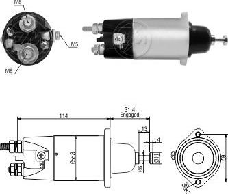 ZM ZM4898 - Тягове реле, стартер autocars.com.ua