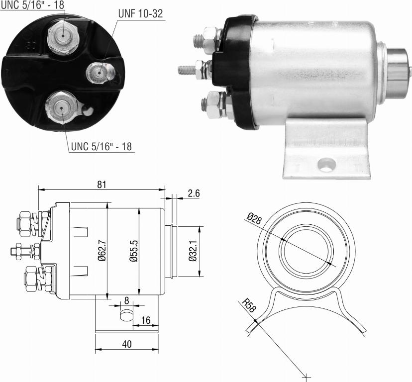 ZM ZM 501 - Тягове реле, стартер autocars.com.ua