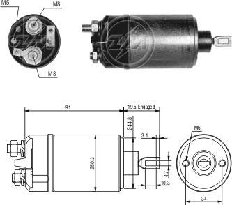 ZM ZM-526 - Тягове реле, стартер autocars.com.ua