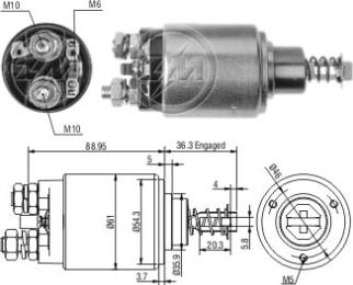 ZM ZM539 - Тягове реле, стартер autocars.com.ua