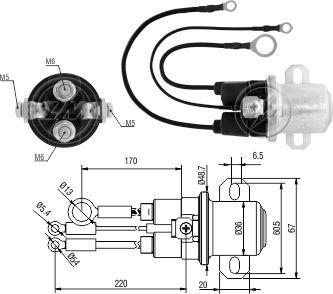 ZM ZM-5407 - Тягове реле, стартер autocars.com.ua