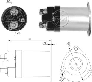 ZM ZM-555 - Тягове реле, стартер autocars.com.ua