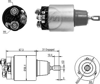 ZM ZM 5-775 - Тягове реле, стартер autocars.com.ua