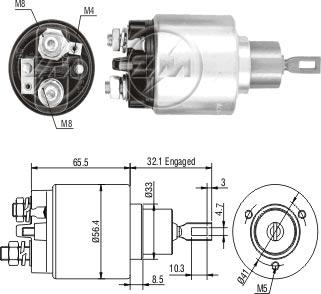 ZM ZM-578 - Тяговое реле, стартер avtokuzovplus.com.ua