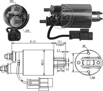 ZM ZM-585 - Тягове реле, стартер autocars.com.ua