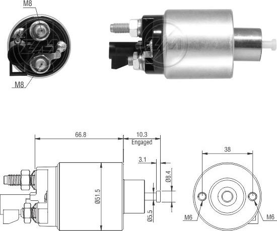 ZM ZM 5-995 - Тягове реле, стартер autocars.com.ua