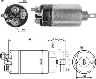 ZM ZM623 - Тягове реле, стартер autocars.com.ua