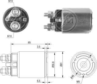 ZM ZM-654 - Тягове реле, стартер autocars.com.ua