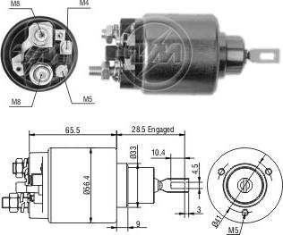 ZM ZM671 - Тягове реле, стартер autocars.com.ua