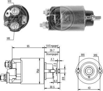 ZM ZM-707 - Тяговое реле, стартер avtokuzovplus.com.ua