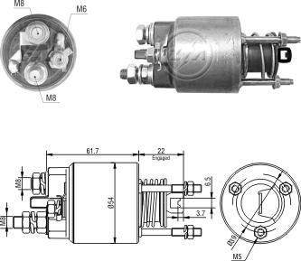 ZM ZM-7595 - Тягове реле, стартер autocars.com.ua