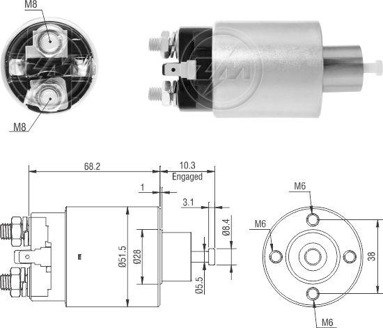 ZM ZM 7-995 - Тягове реле, стартер autocars.com.ua