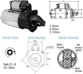 ZM ZM 80.102.18 - Стартер autocars.com.ua