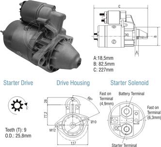 ZM ZM 80.106.02 - Стартер autocars.com.ua