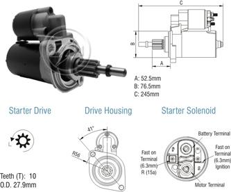 ZM ZM 80.110.01 - Стартер autocars.com.ua