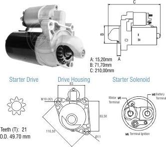 ZM ZM 80.110.04 - Стартер autocars.com.ua