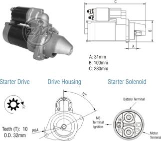 ZM ZM 80.130.06 - Стартер avtokuzovplus.com.ua