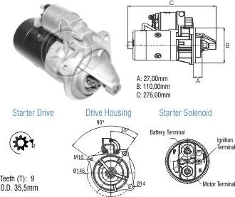 ZM ZM 80.130.09 - Стартер autocars.com.ua