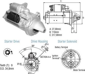 ZM ZM 80.130.12 - Стартер autocars.com.ua