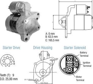 ZM ZM 80.201.09 - Стартер autocars.com.ua