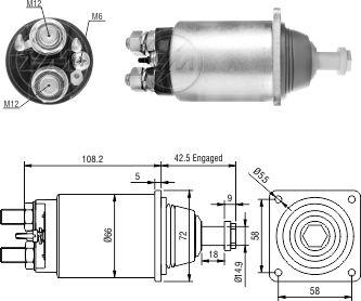 ZM ZM-833 - Тягове реле, стартер autocars.com.ua