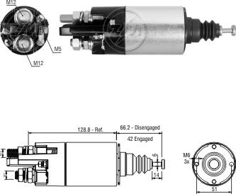 ZM ZM-842 - Тягове реле, стартер autocars.com.ua