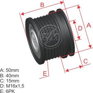 ZM ZM 96.000.03 - Ремінний шків, генератор autocars.com.ua