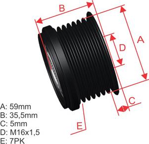 ZM ZM 96.000.72 - Шкив генератора, муфта avtokuzovplus.com.ua