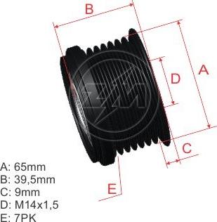 ZM ZM 96.005.35 - Ремінний шків, генератор autocars.com.ua