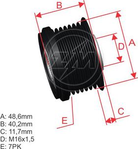 ZM ZM 96.012.08 - Шкив генератора, муфта avtokuzovplus.com.ua