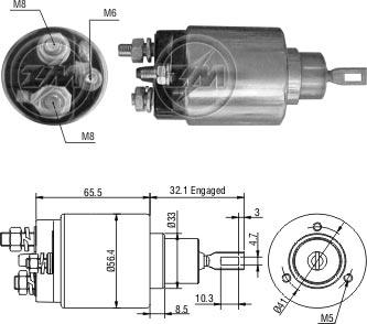 ZM ZM977 - Тяговое реле, стартер avtokuzovplus.com.ua